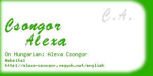 csongor alexa business card